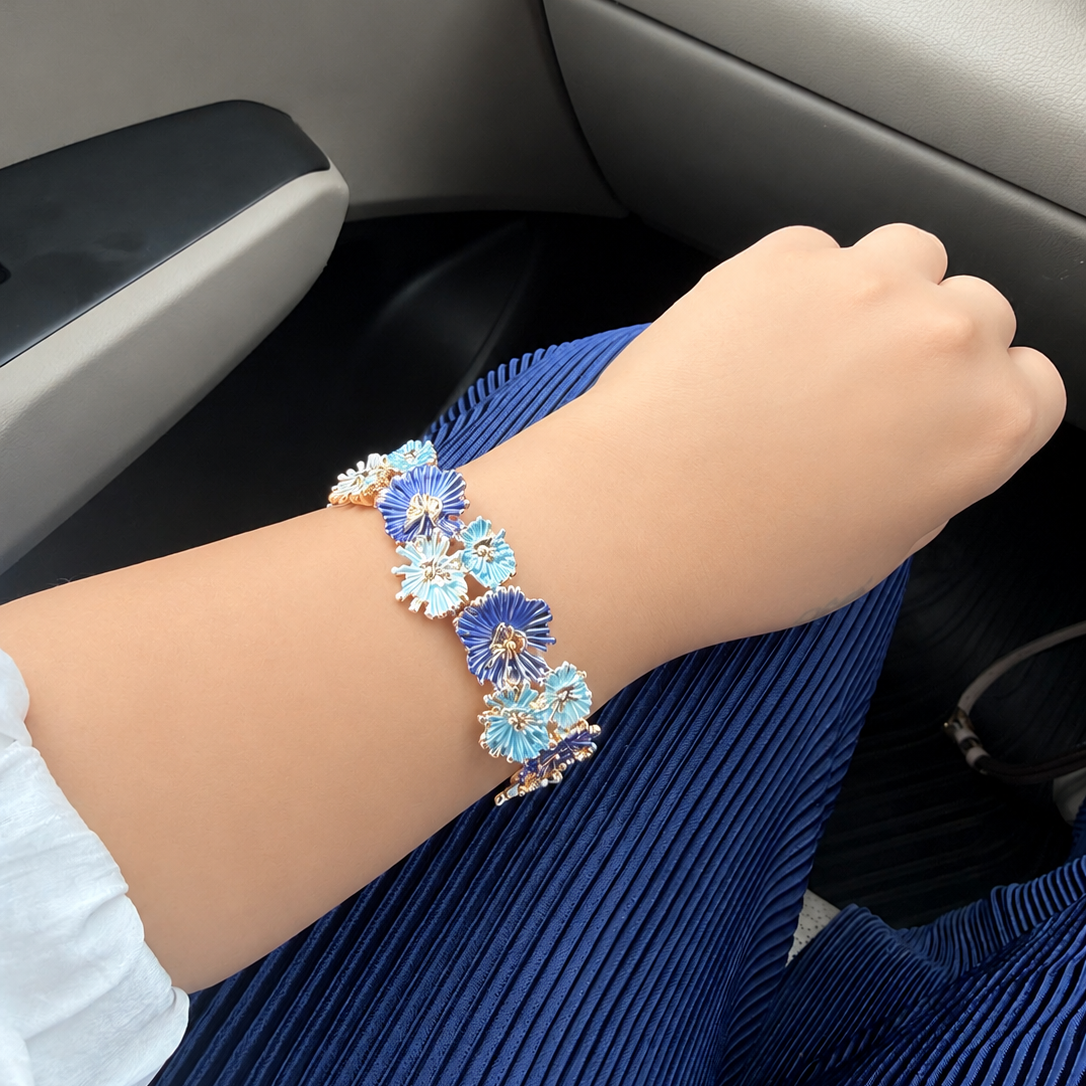 Blue Bloom Floral Bracelet
