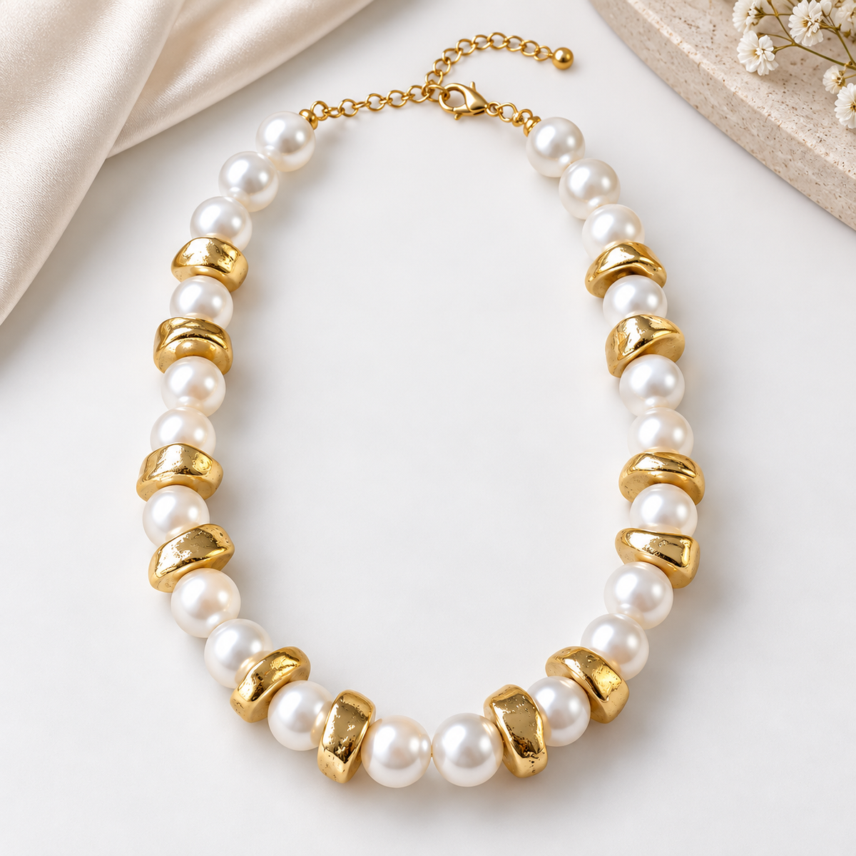 Pearl & Gold Harmony Necklace