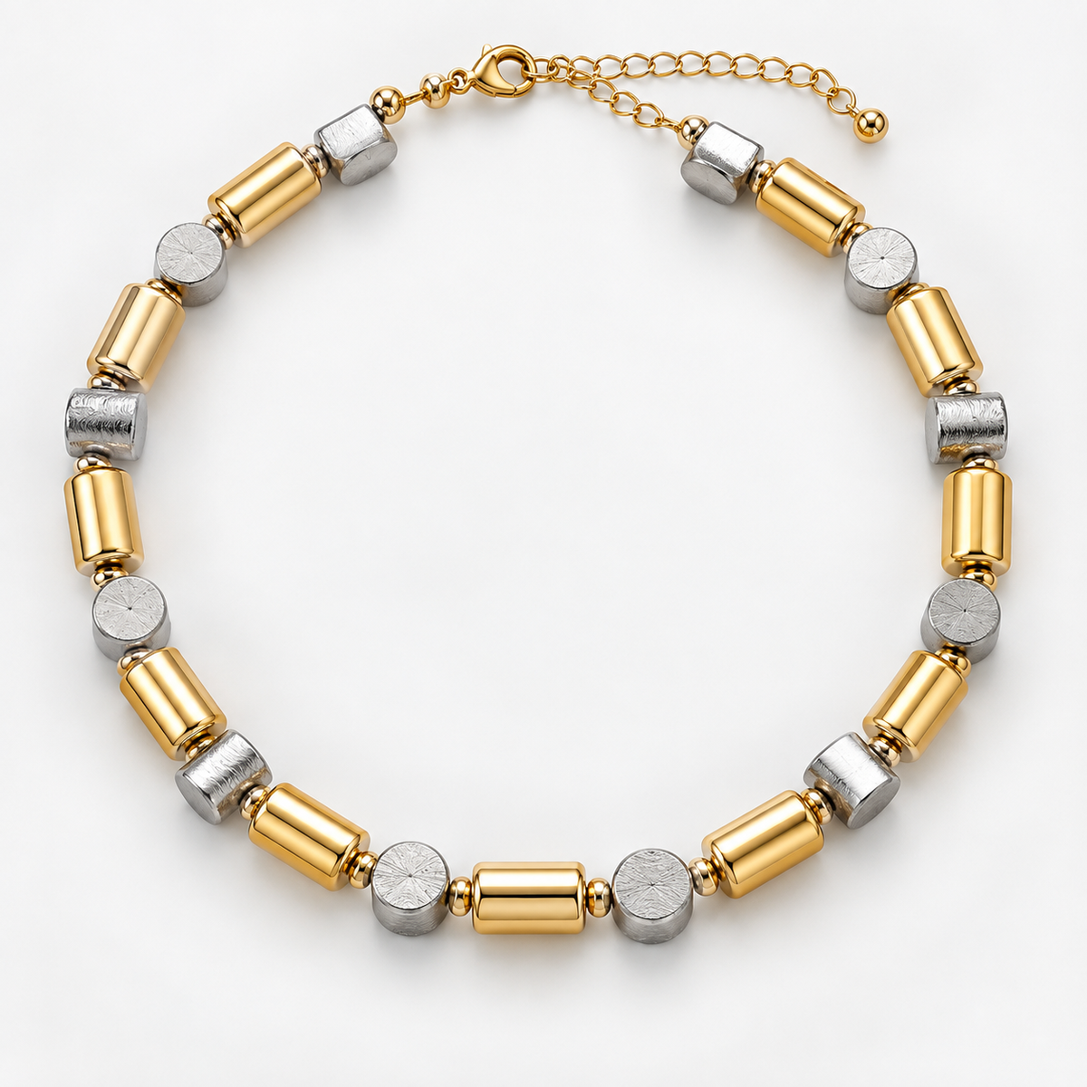 Golden Silver Luxe Necklace