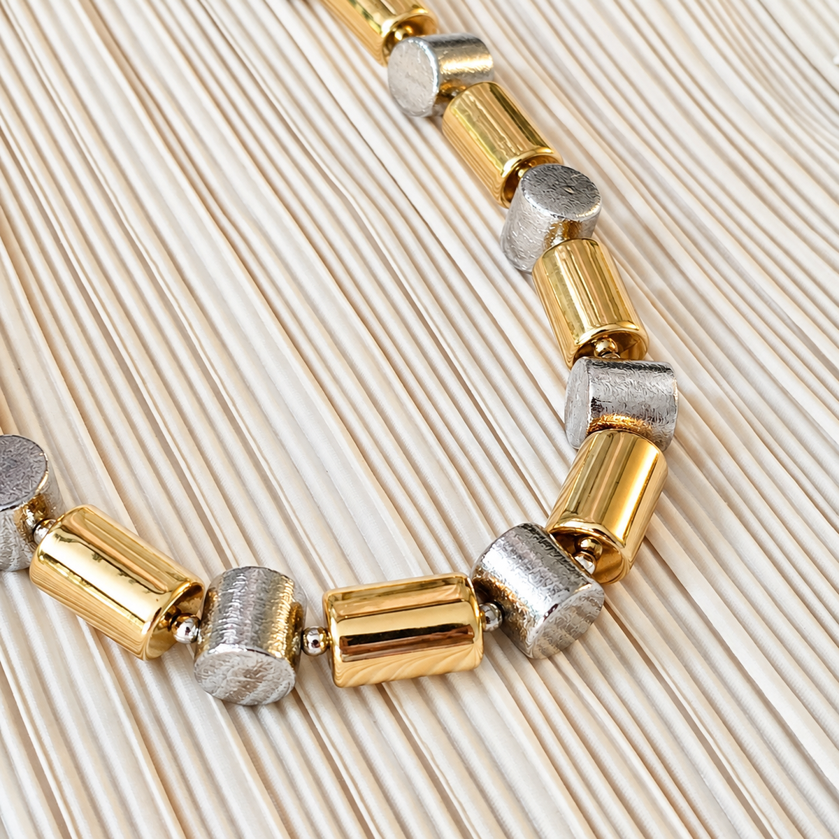 Golden Silver Luxe Necklace