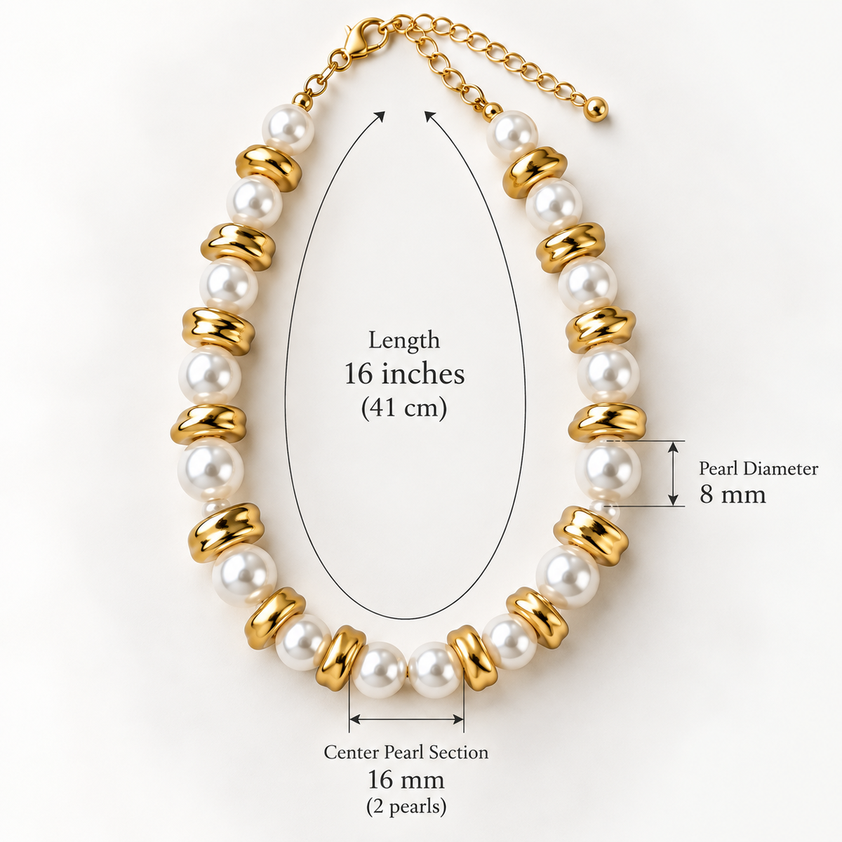 Pearl & Gold Harmony Necklace
