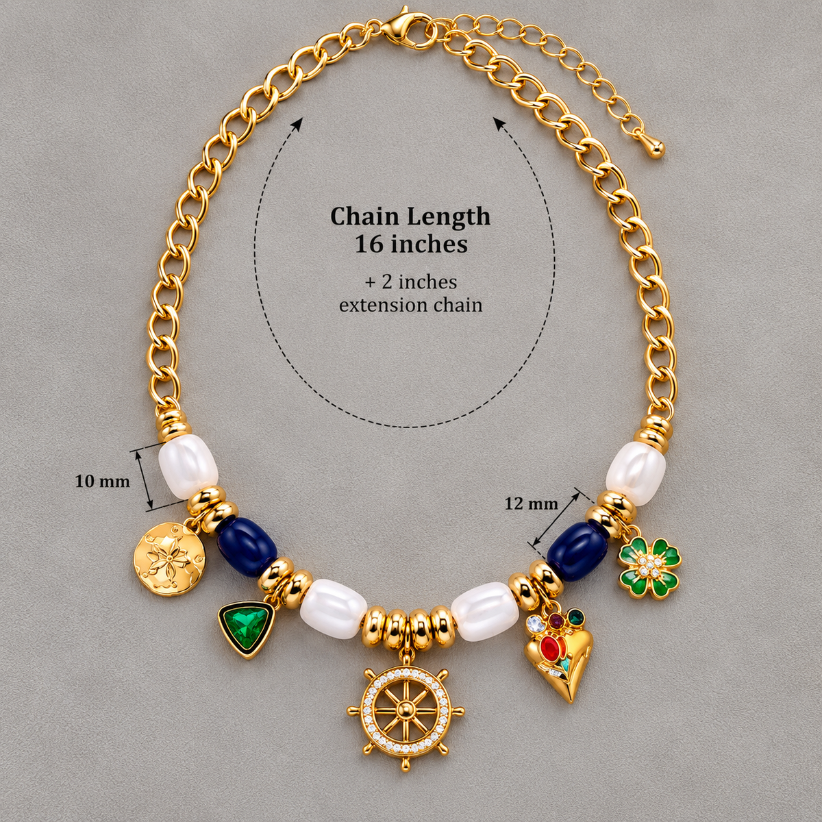 Blue  & White Beach Necklace
