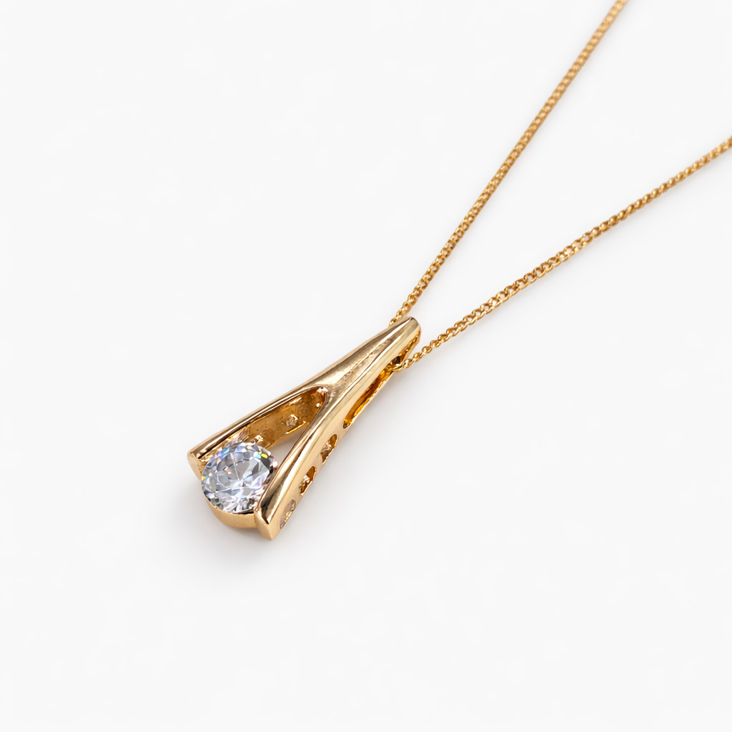 Solitaire Drop Necklace