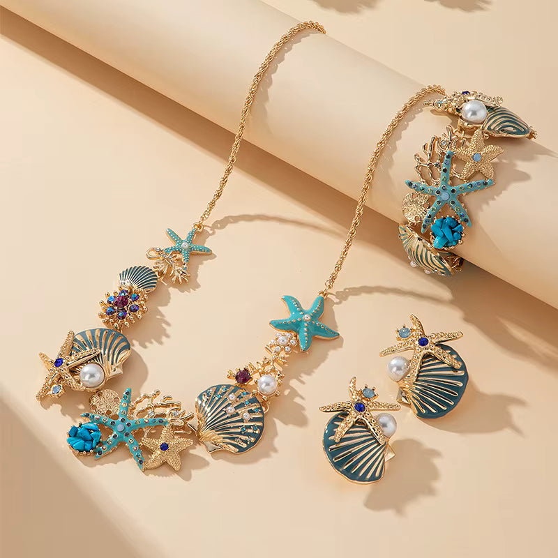 Starfish & Seashell Luxe Jewelry Set