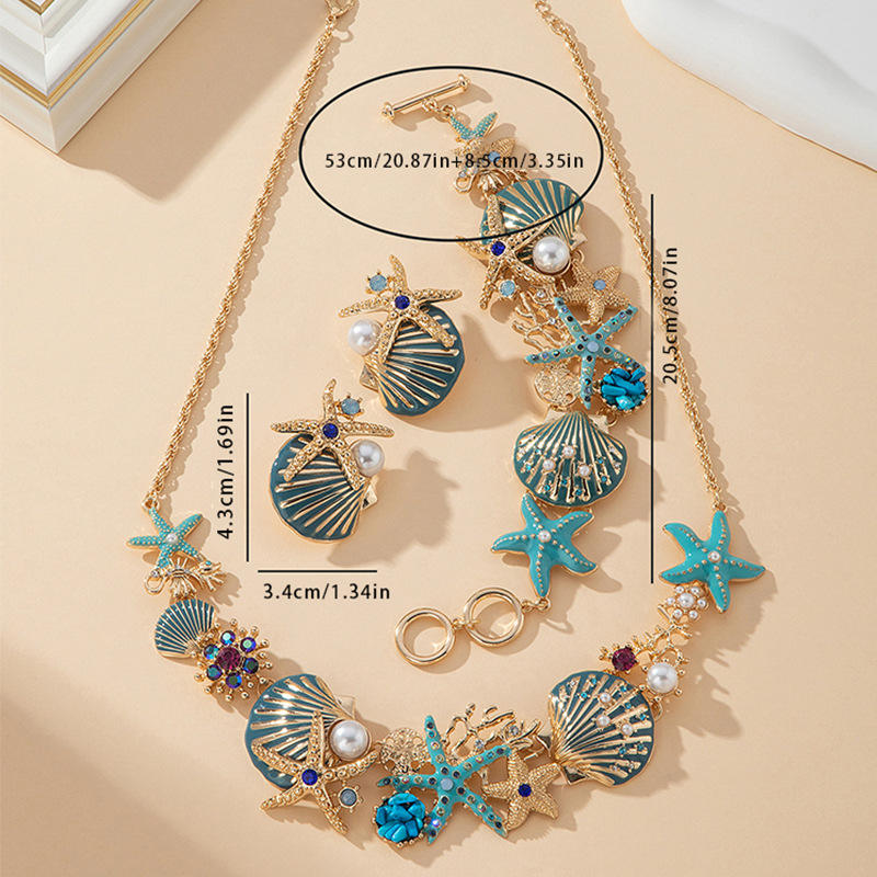 Starfish & Seashell Luxe Jewelry Set
