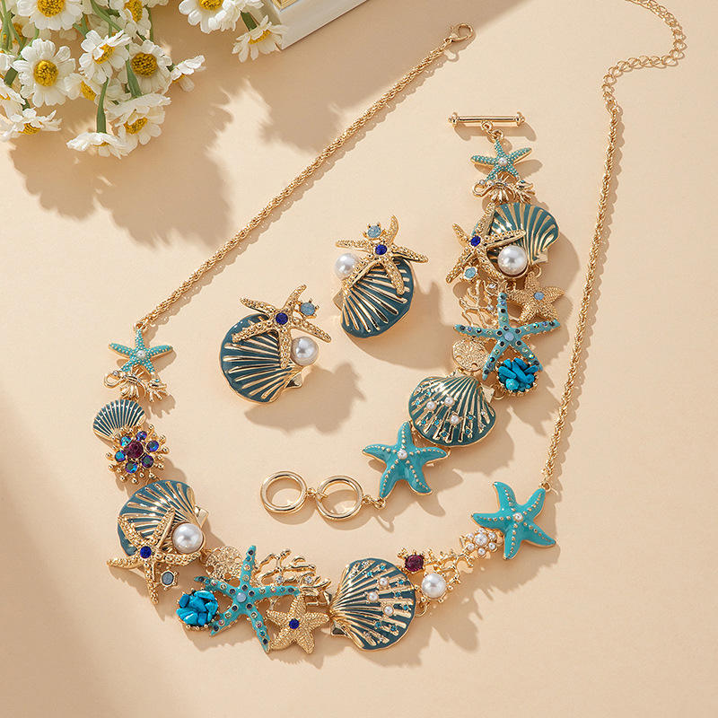 Starfish & Seashell Luxe Jewelry Set