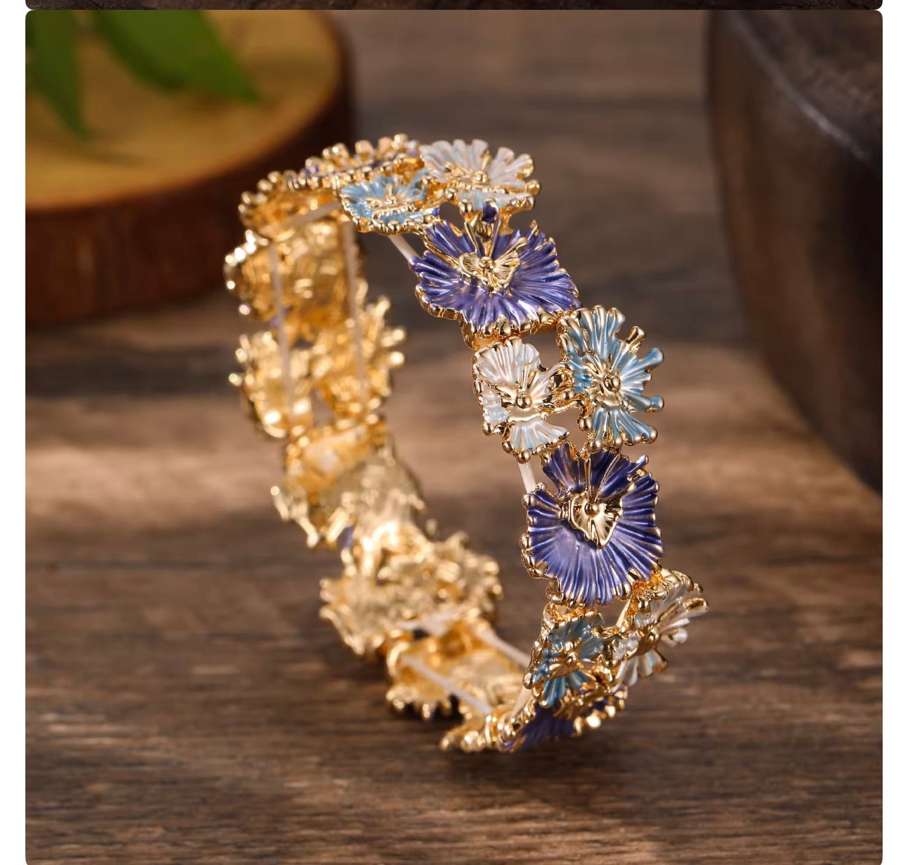 Blue Bloom Floral Bracelet