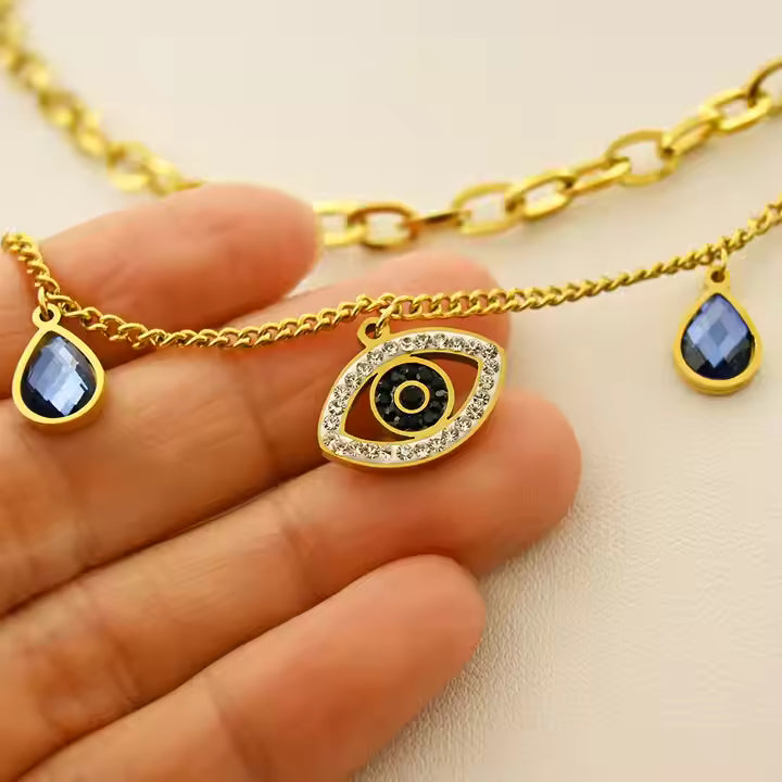 Evil Eye Layered Necklace