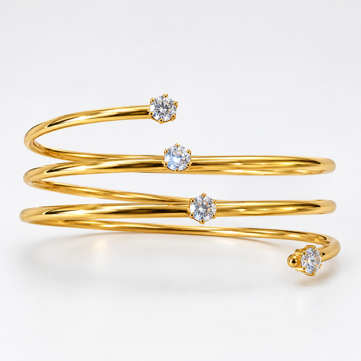 Crystal Spiral Bracelet