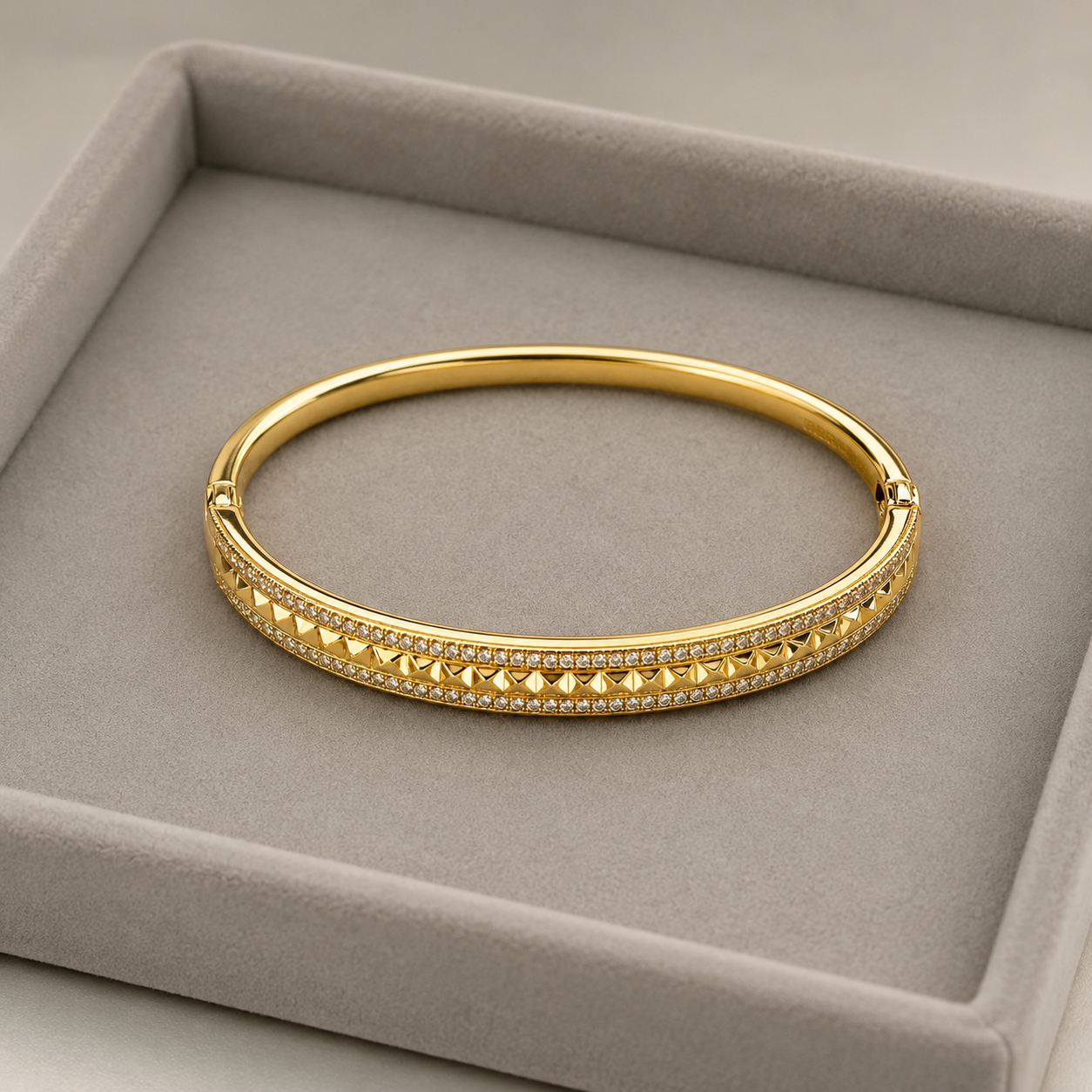 Radiant Gold Crystal Elegance Bracelet