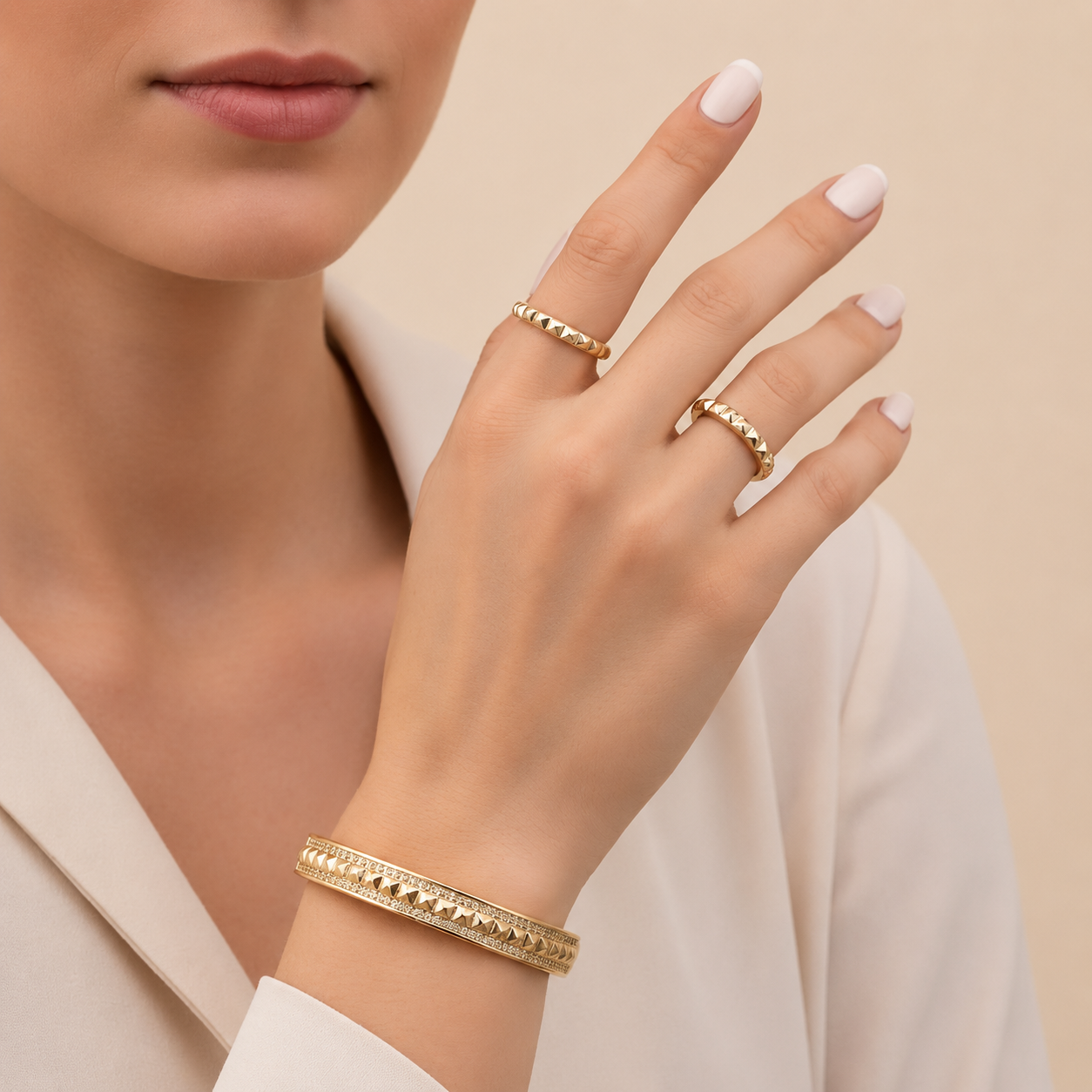 Radiant Gold Crystal Elegance Bracelet