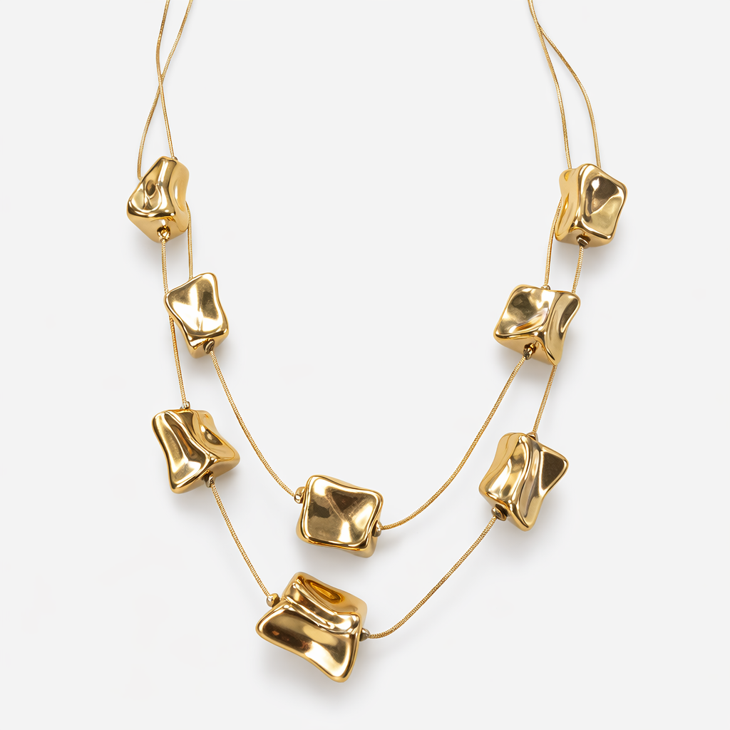 Gold Candy Layered Statement Necklace