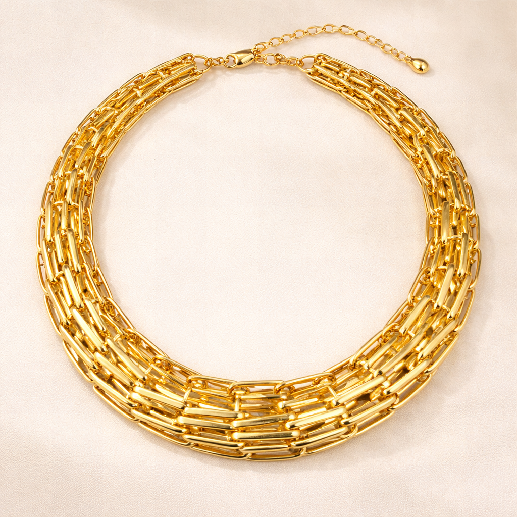 Bold Link Collar Necklace