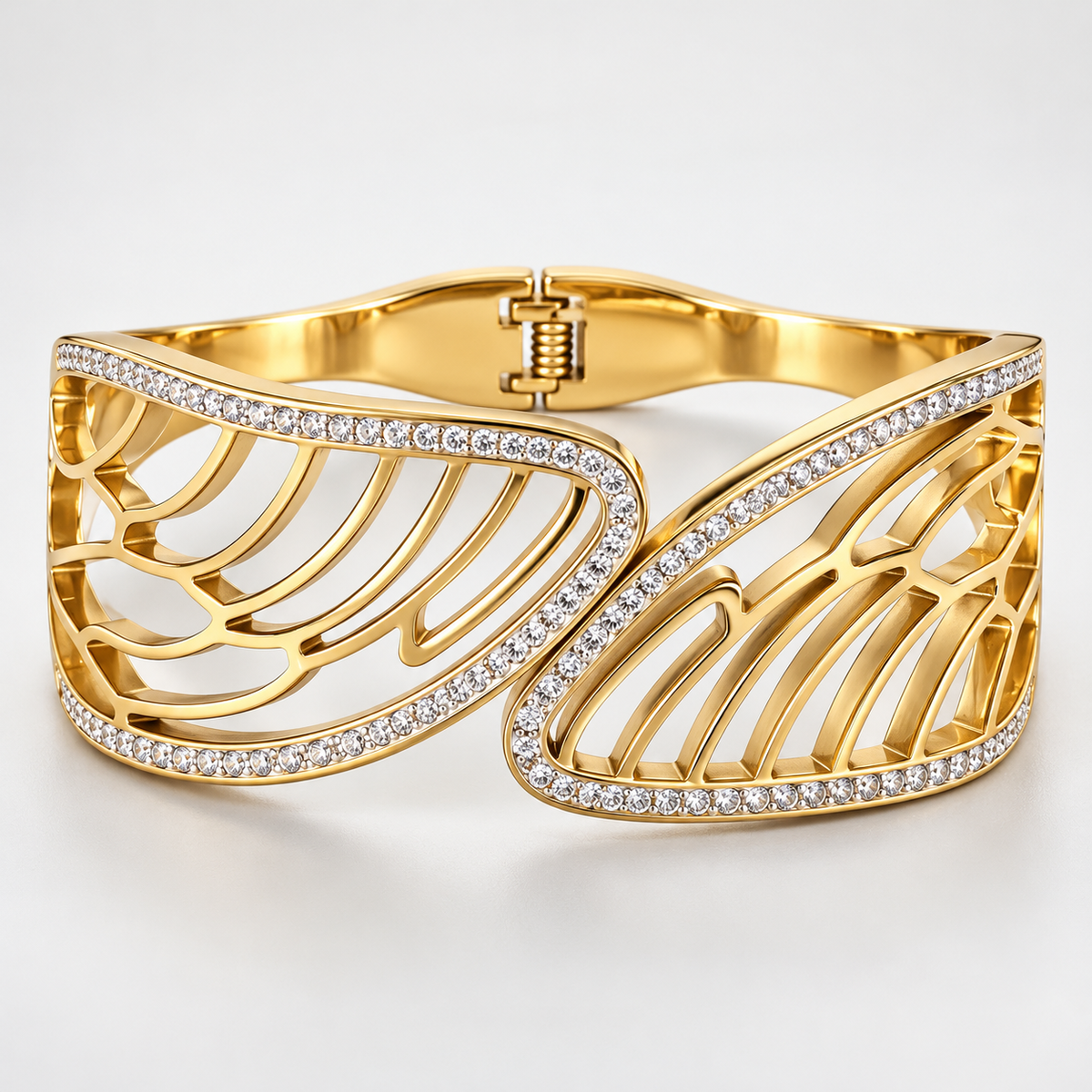 Wing Crystal Cuff Bracelet