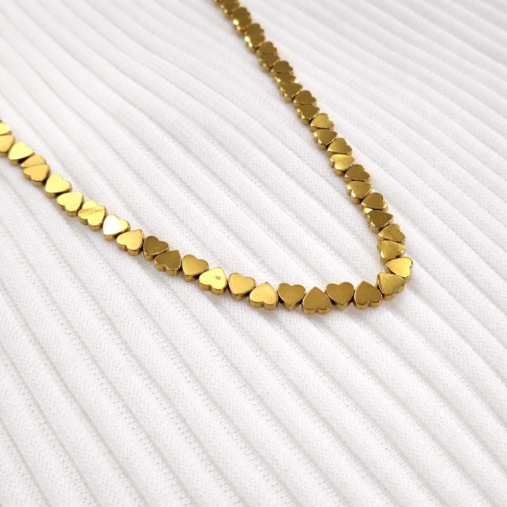 Golden Heart Chain Necklace