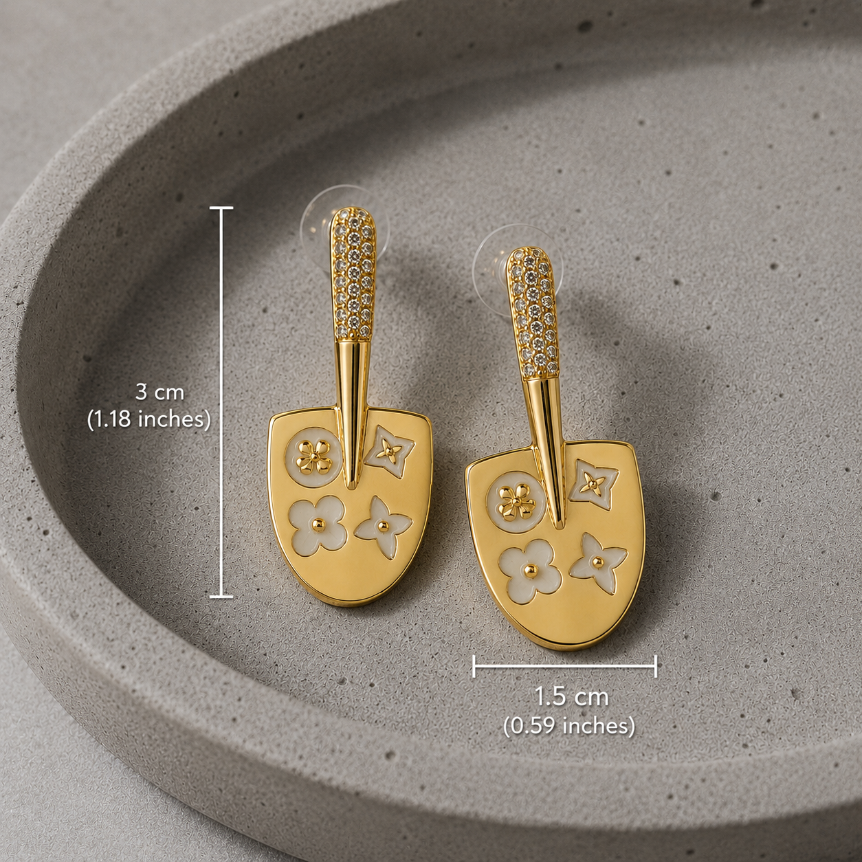 Celeste Flora Gold Minimalist Earrings